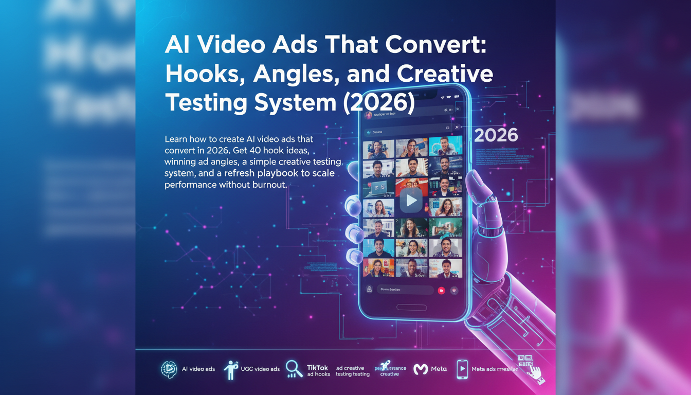 AI Video Ads That Convert: Hooks, Angles, and Creative Testing System (2026)