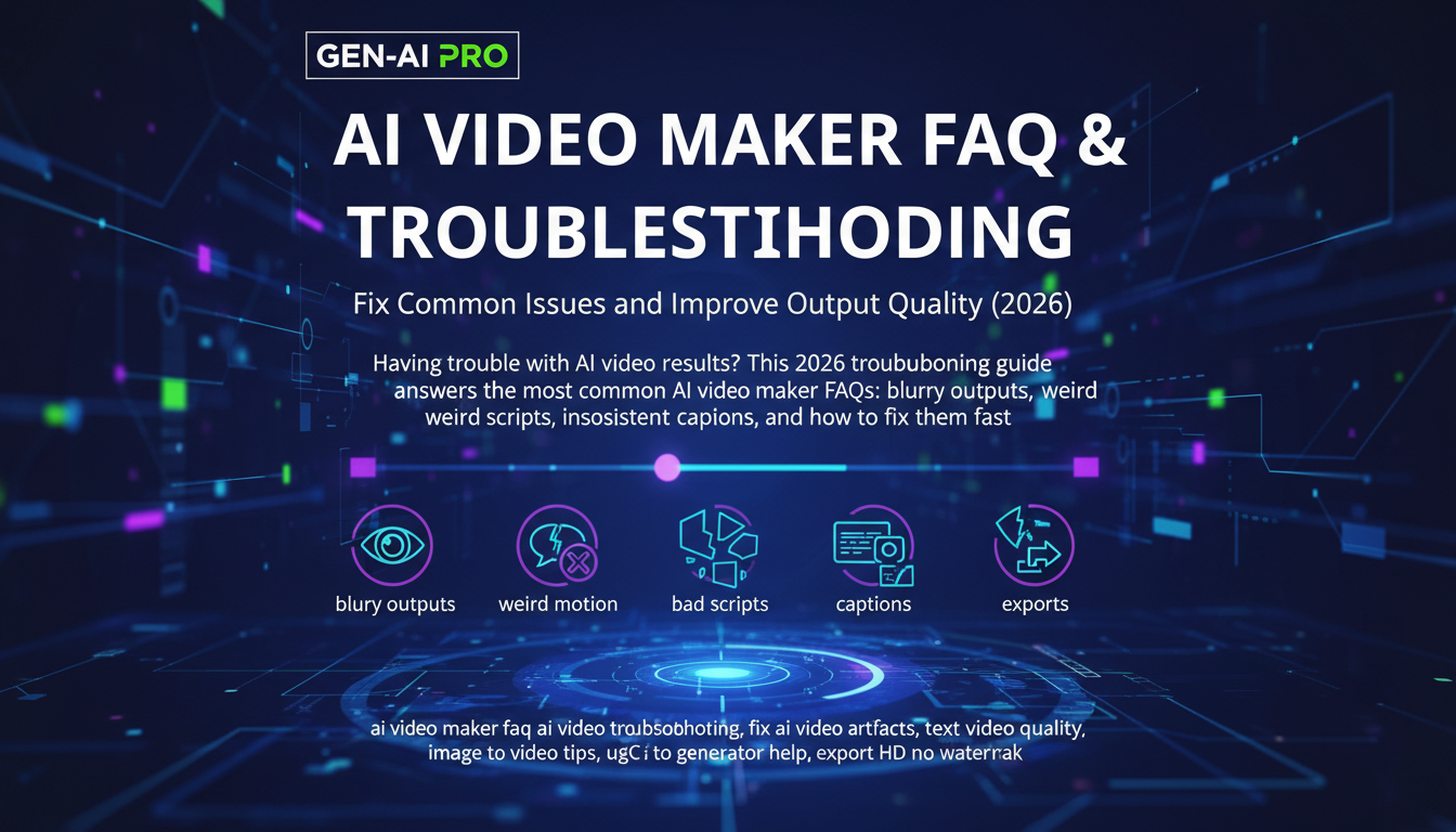 AI Video Maker FAQ & Troubleshooting: Fix Common Issues and Improve Output Quality (2026)